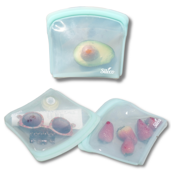 Sileco Reusbale Silicone Sandwich Bag Trio (Pack of 3)