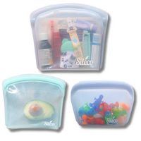 Sileco Reusable Silicone Bags Starter Kit (Pack of 3)